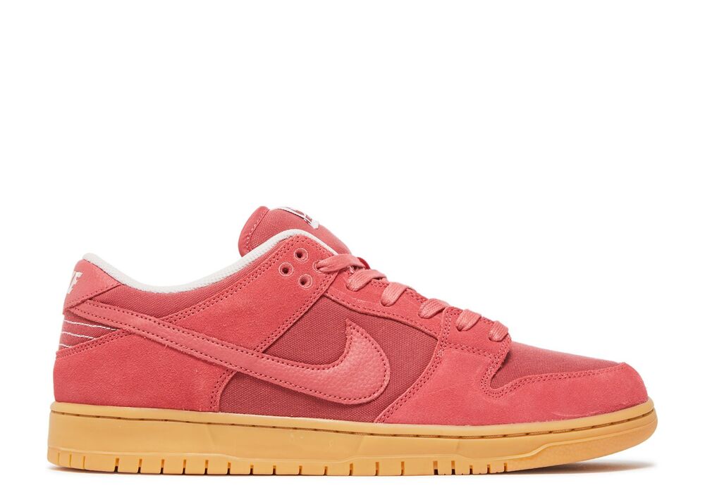 Nike SB Dunk Low Pro 'Red Plum' Sneakers, White/Red, Size 9.5
